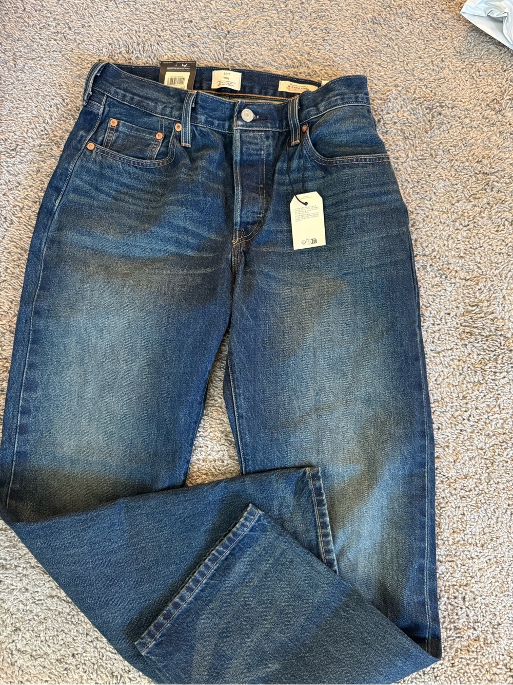 Women’s Dark Blue Straight-Leg Jeans